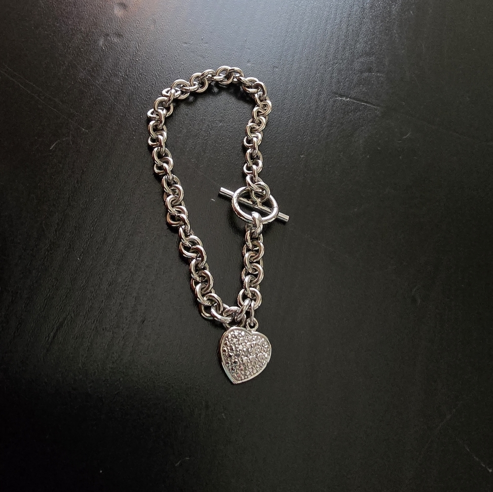 Silver Heart Charm Bracelet